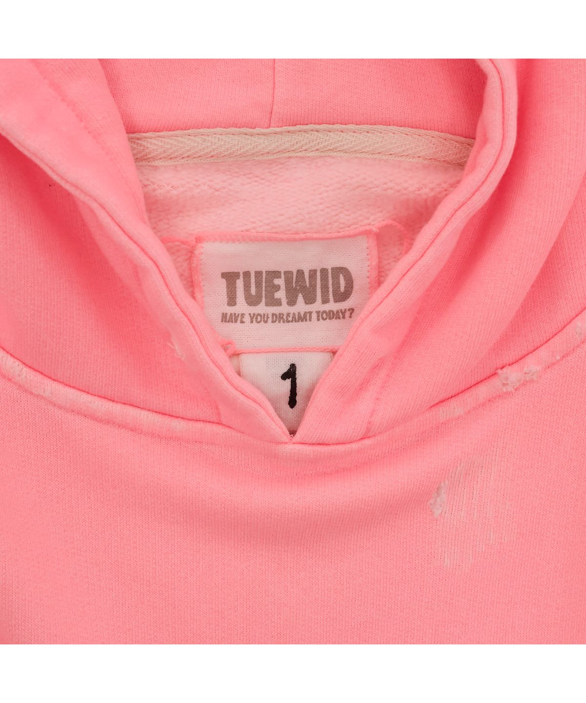 투위드(TUEWID) Tuewid croped hoodie in Bubble gum