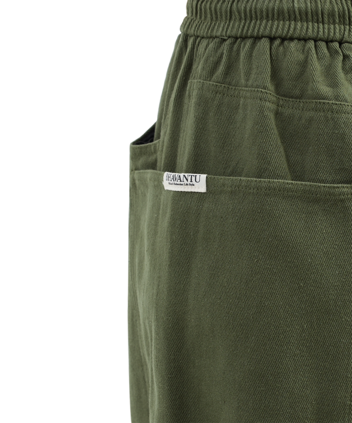 바반투(BHAVANTU) Om Lotus Oversized Pants (Black / Khaki)