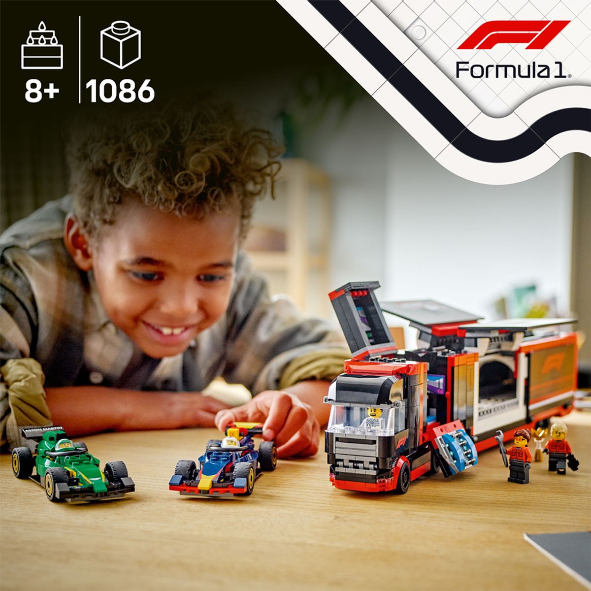 레고(LEGO) 레고 시티 60445 F1® 트럭과 RB20 & AMR24 F1® 레이스 카 [레고공식]