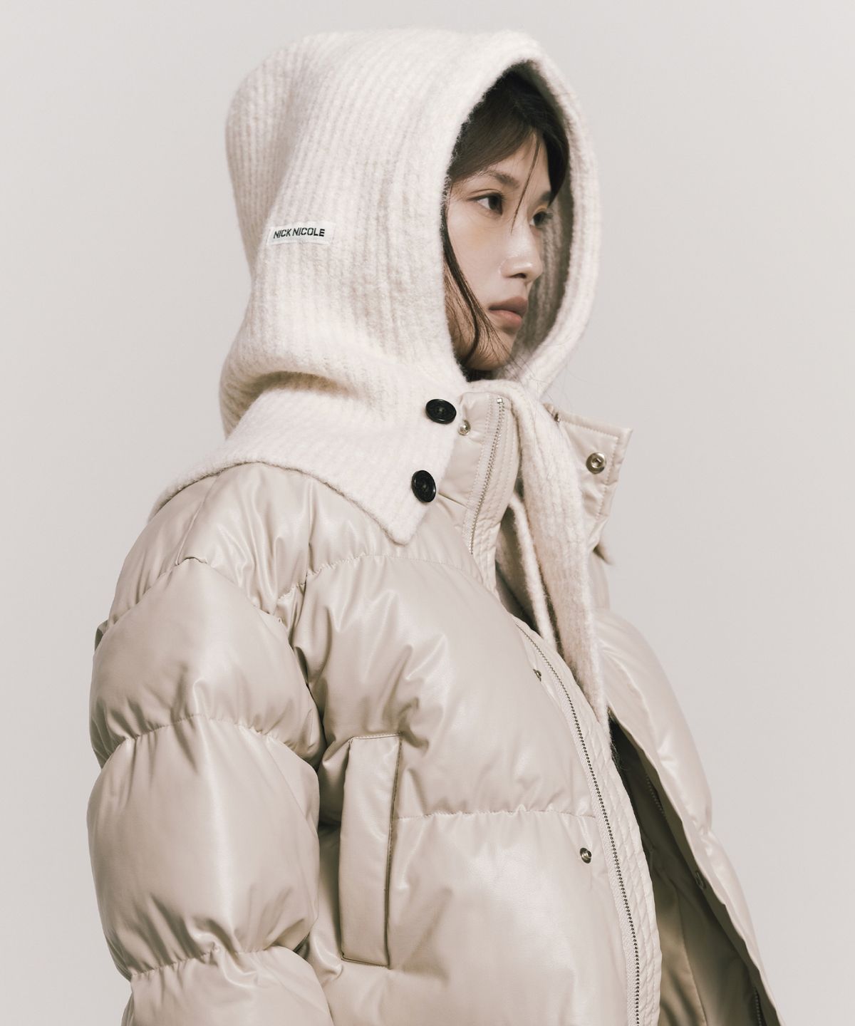 닉앤니콜(NICK&NICOLE) SOFT KNIT HOOD BALACLAVA_LIGHT BEIGE
