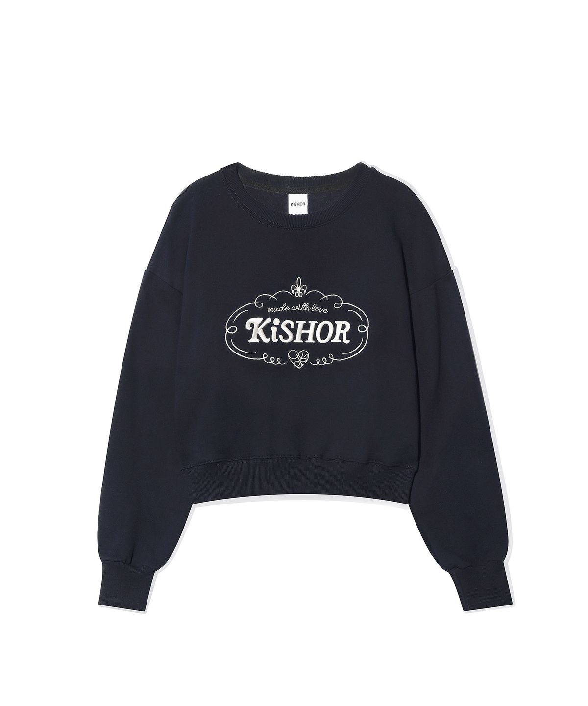 키쇼르(KISHOR) (기모) Classic Emblem Sweatshirt Navy
