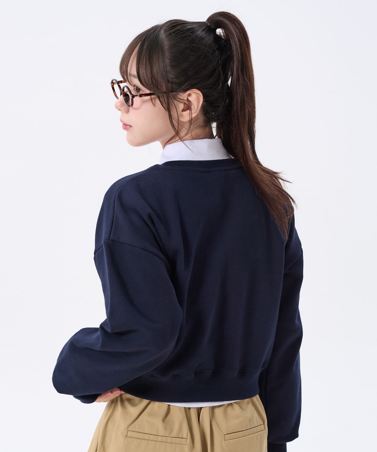 키쇼르(KISHOR) (기모) Classic Emblem Sweatshirt Navy