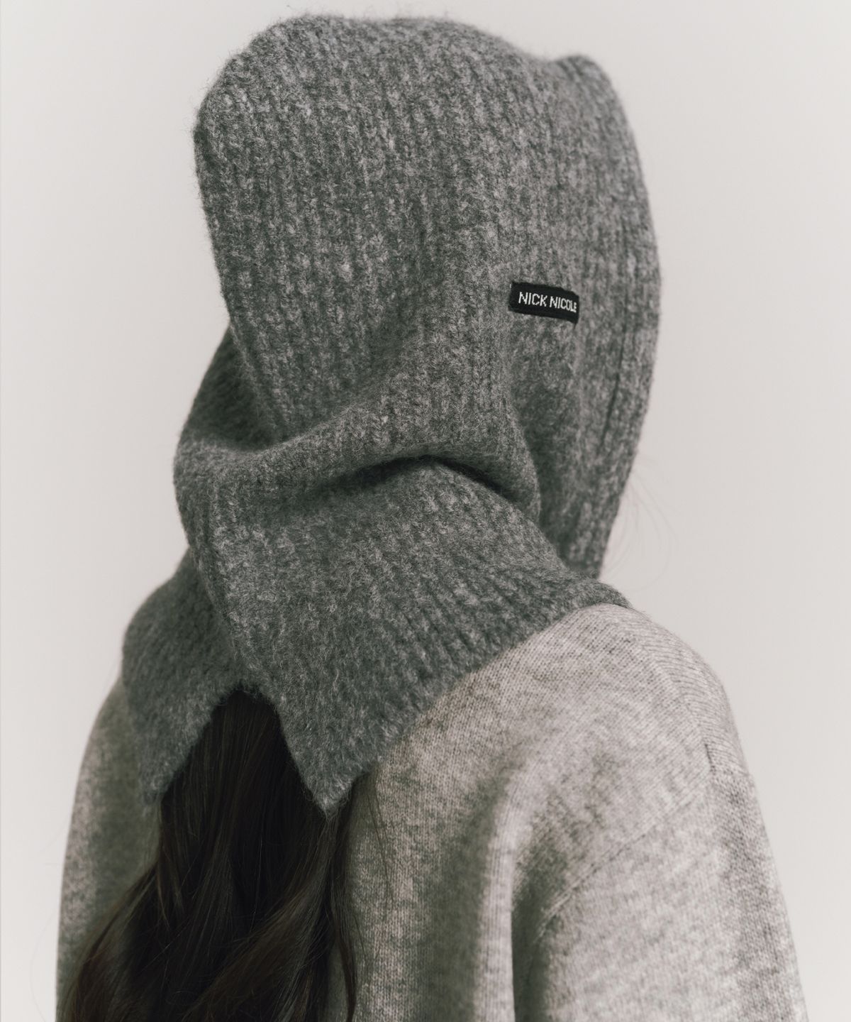 닉앤니콜(NICK&NICOLE) SOFT KNIT HOOD BALACLAVA_GRAY