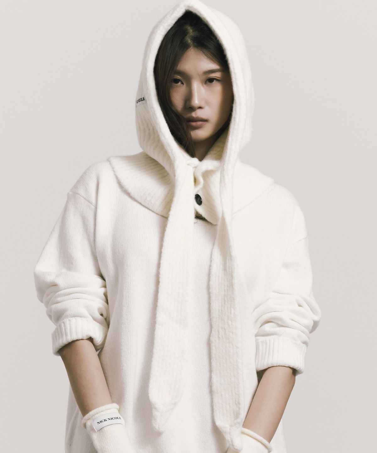닉앤니콜(NICK&NICOLE) SOFT KNIT HOOD BALACLAVA_IVORY