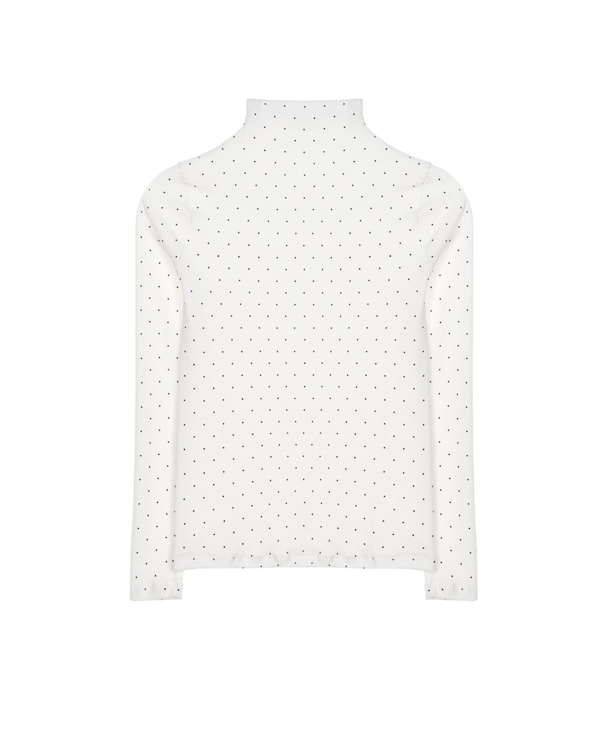 닉앤니콜(NICK&NICOLE) [ESSENTIAL] HIGH NECK SLIM TOP_DOT WHITE