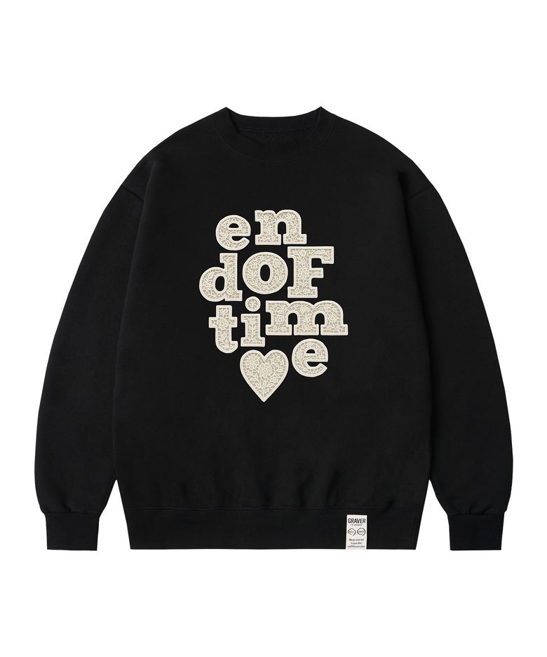 [UNISEX]END OF TIME 로고 맨투맨_11color