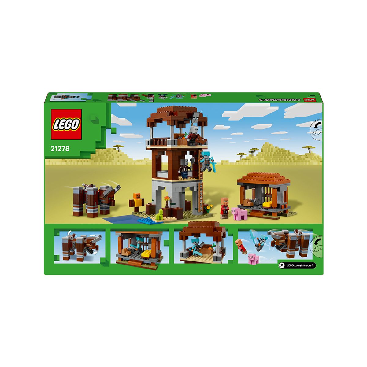 레고(LEGO) 레고 마인크래프트 21278 약탈자 전초기지와 파괴수 [레고공식]