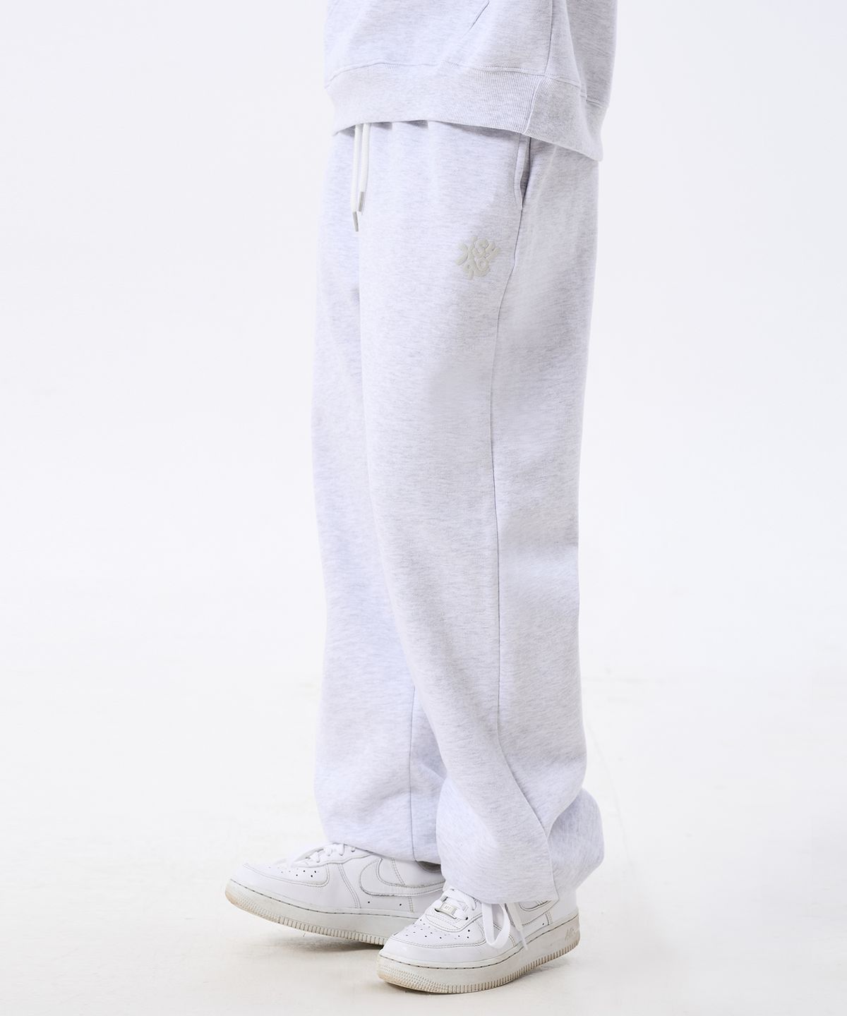 키쇼르(KISHOR) (기모) Puff Logo Pants Melangegrey