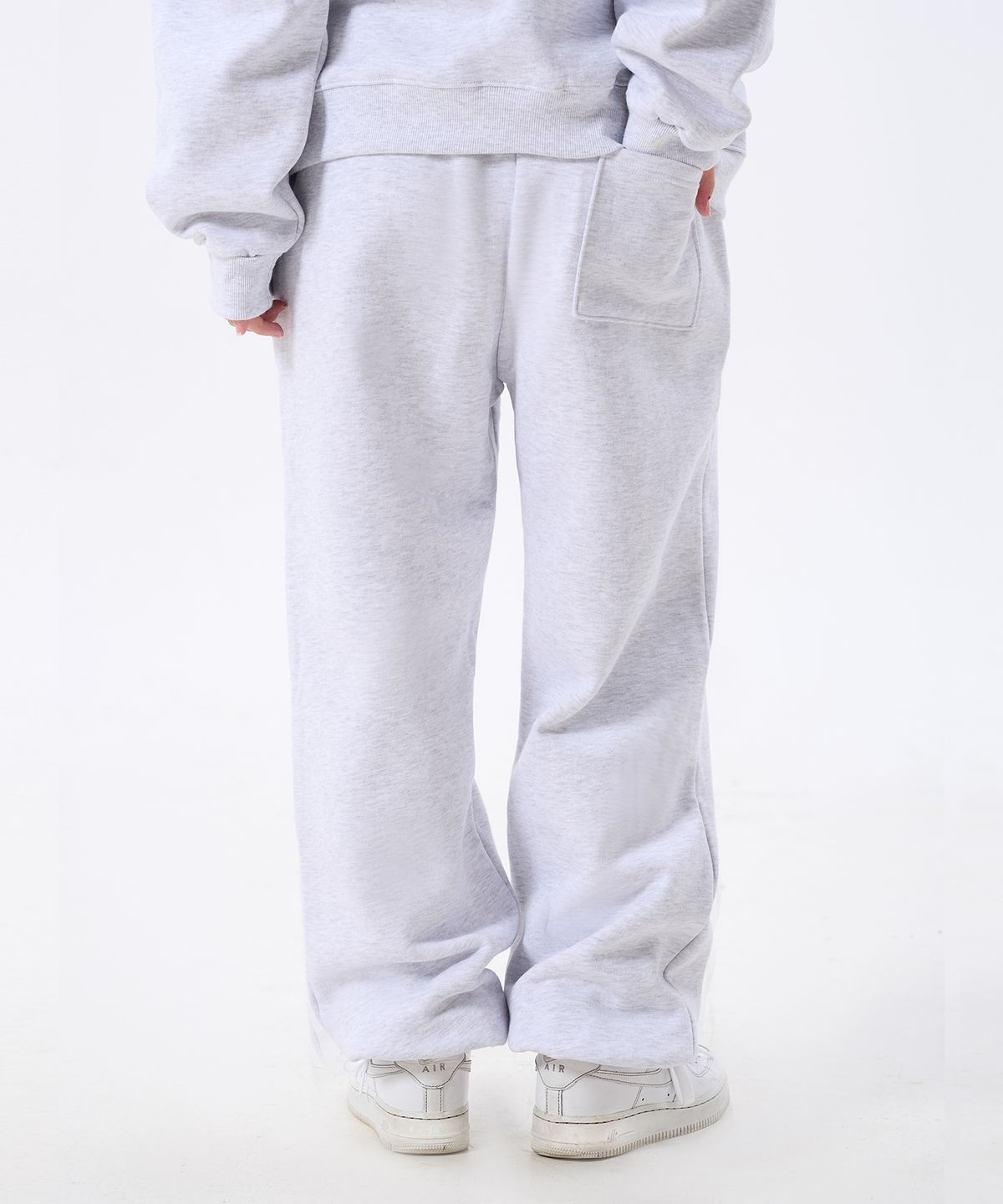 키쇼르(KISHOR) (기모) Puff Logo Pants Melangegrey