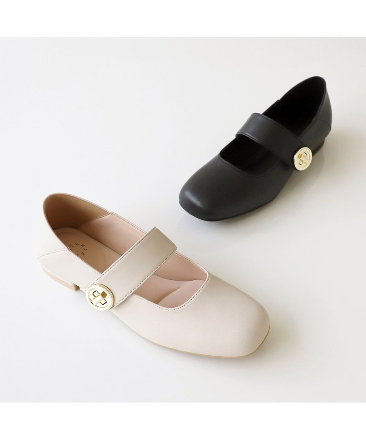 엘칸토(ELCANTO) 인텐스 여성 폴더블 메리제인 플랫슈즈 1.5cm LCWD93I613