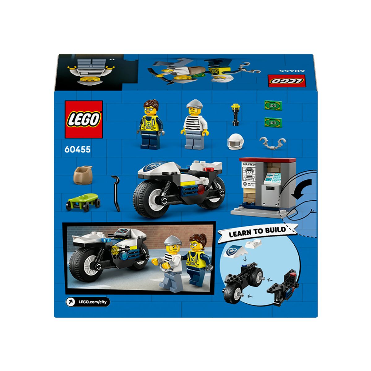 레고(LEGO) 레고 시티 60455 경찰 바이크 추격 [레고공식]