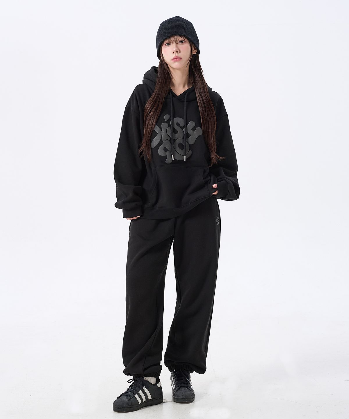 키쇼르(KISHOR) (기모) Puff Logo Pants Black