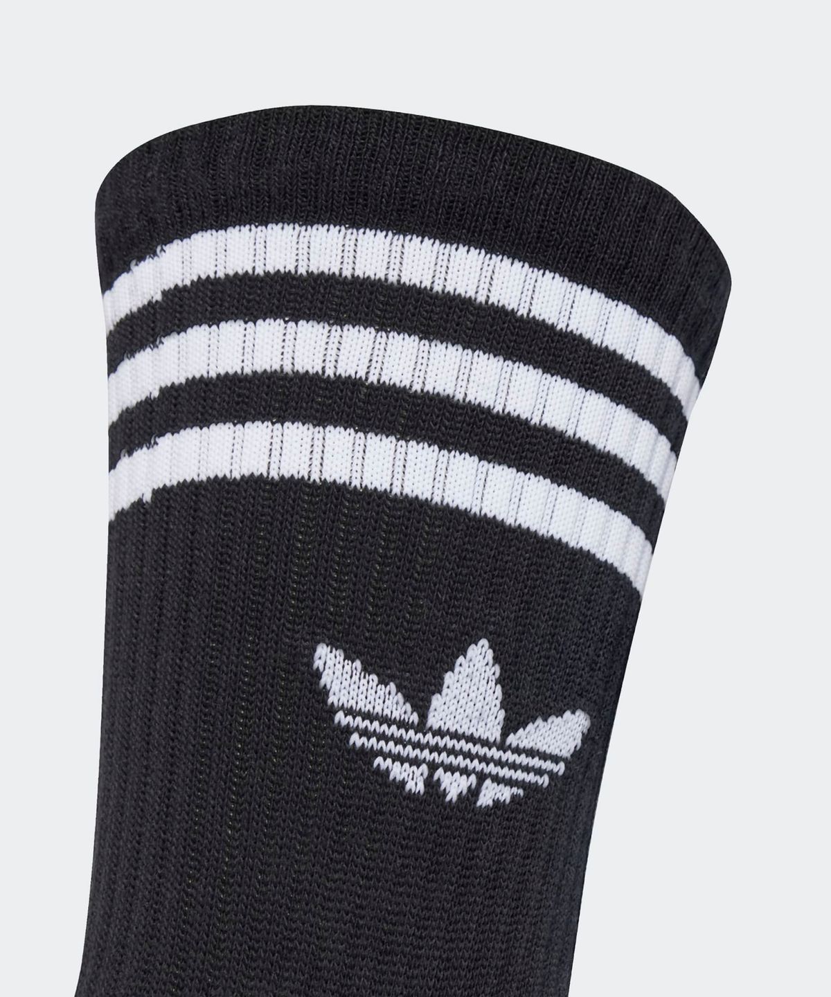 아디다스(ADIDAS) 3-스트라이프 크루 삭스 3켤레 - 블랙 / JV7402