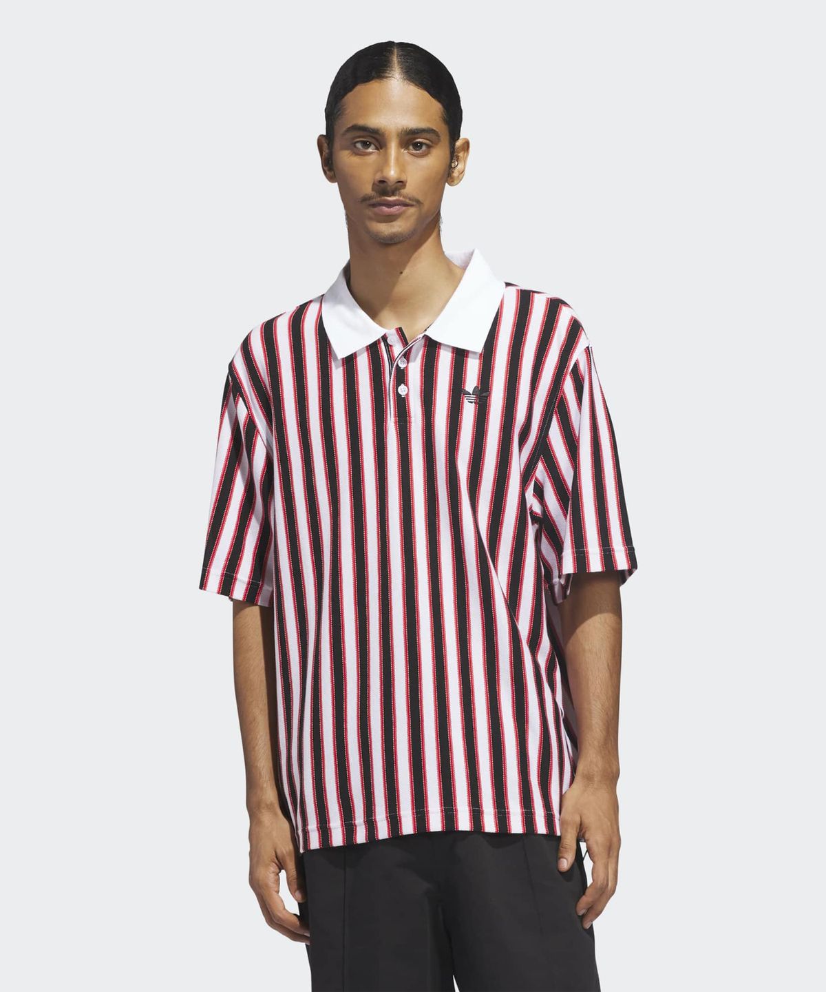 아디다스(ADIDAS) 스케이트보딩 클래식 폴로 - 화이트:블랙:마룬 / KD1164