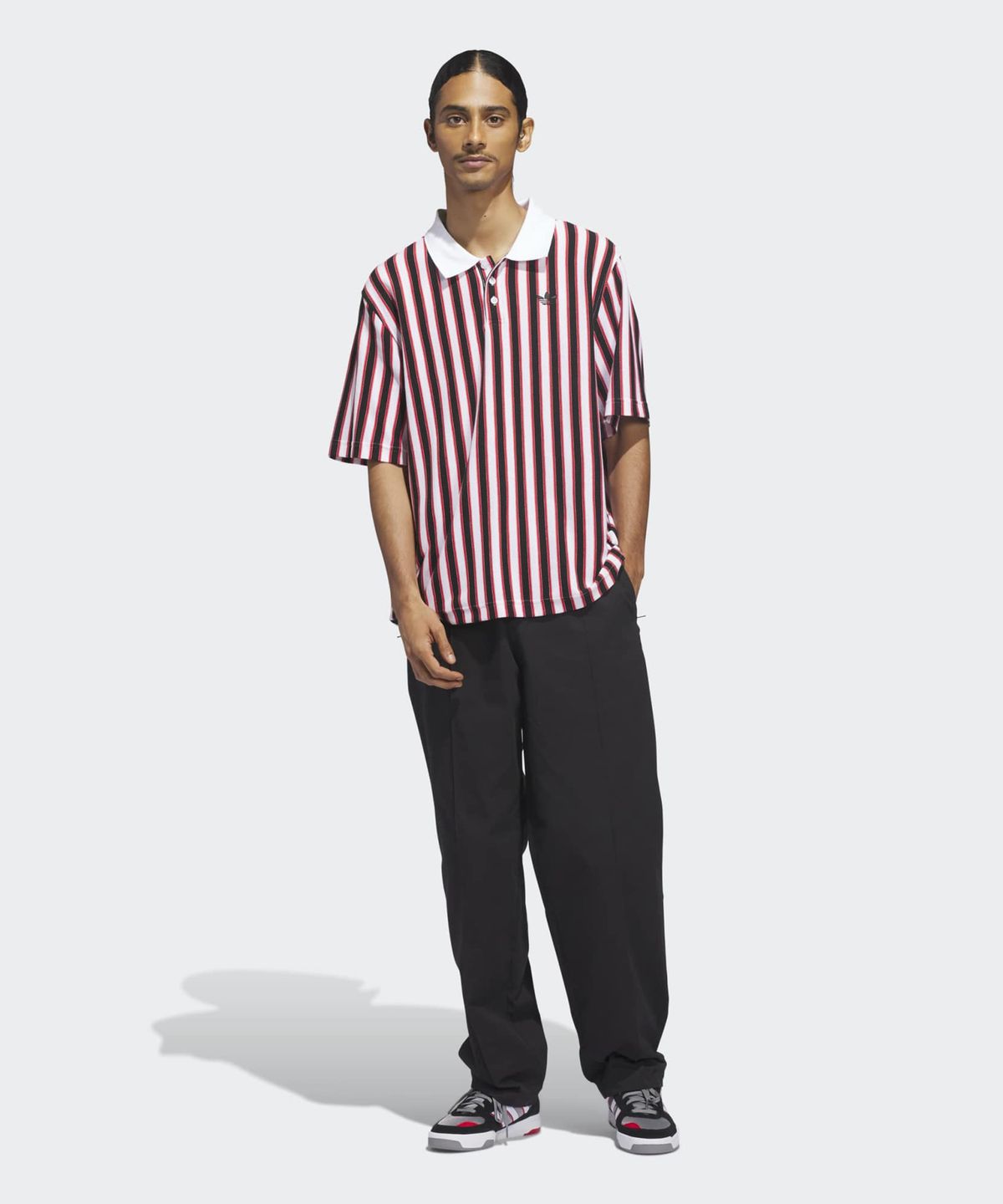 아디다스(ADIDAS) 스케이트보딩 클래식 폴로 - 화이트:블랙:마룬 / KD1164