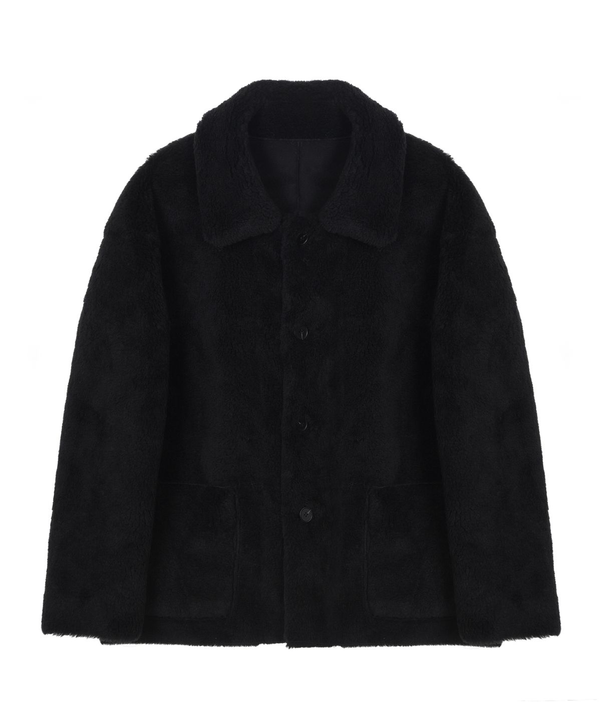 닉앤니콜(NICK&NICOLE) REVERSIBLE SHEARLING  FUR MUSTANG_BLACK