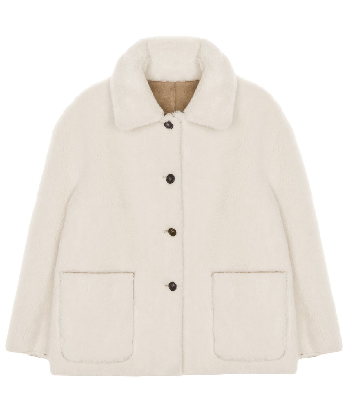 닉앤니콜(NICK&NICOLE) REVERSIBLE SHEARLING  FUR MUSTANG_BROWN