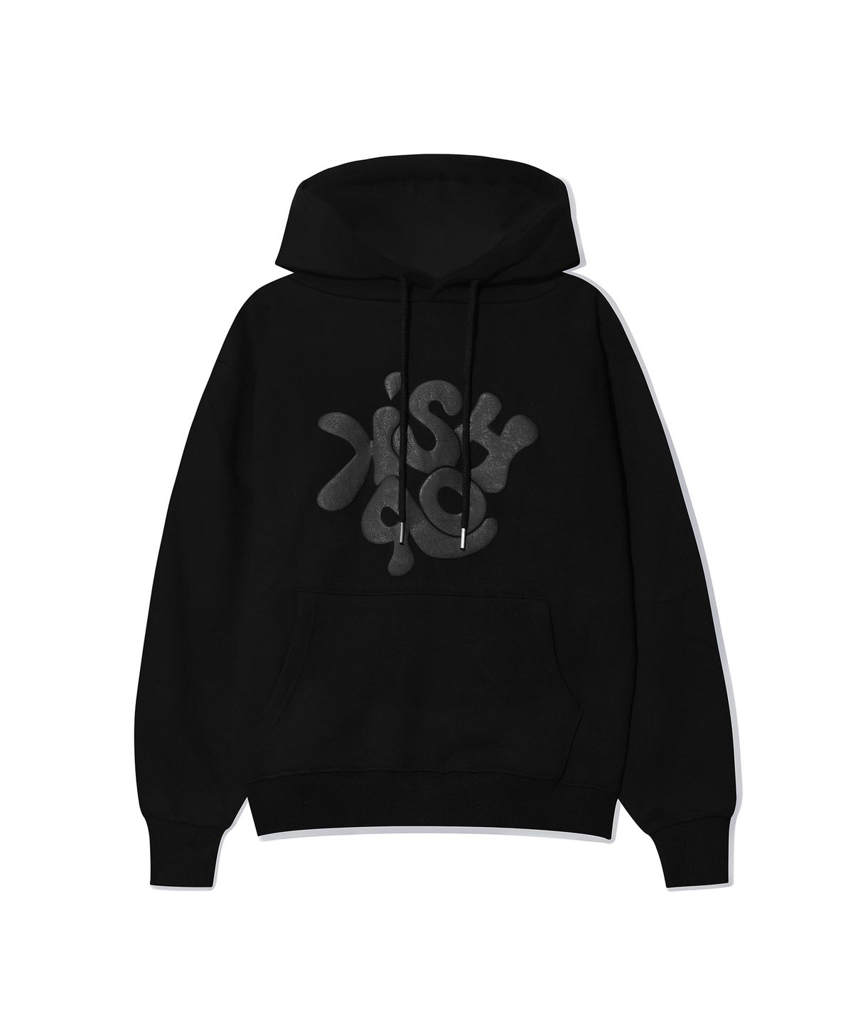 키쇼르(KISHOR) (기모) Puff Logo Hoodie Black