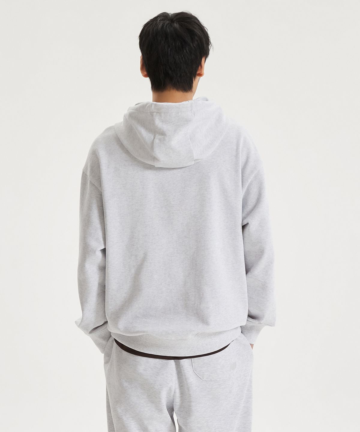 뉴발란스(NEW BALANCE) NBN0G11203 / UNI 에센셜 스몰로고 후드티 (LIGHT GRAY)