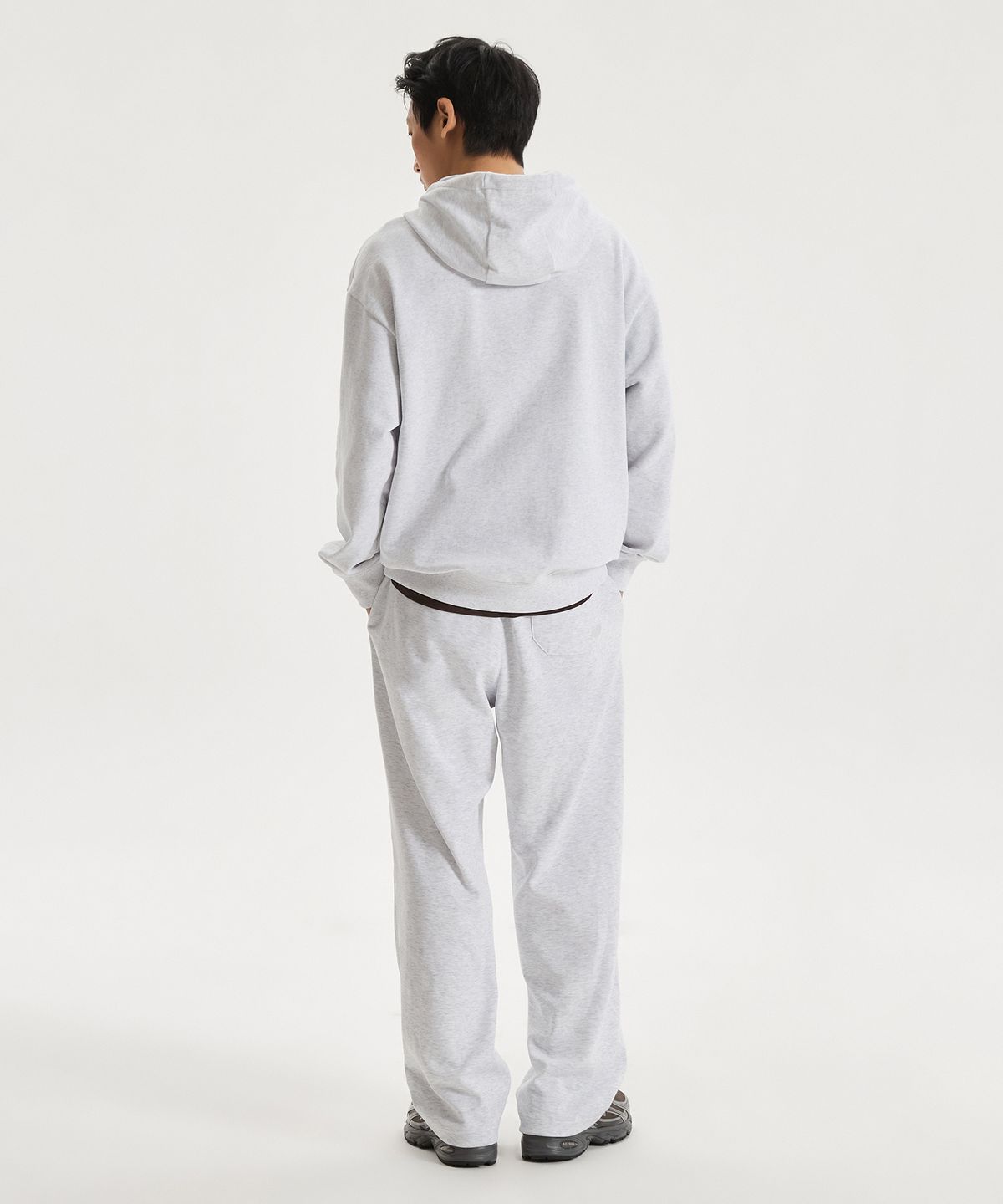 뉴발란스(NEW BALANCE) NBN0G11203 / UNI 에센셜 스몰로고 후드티 (LIGHT GRAY)