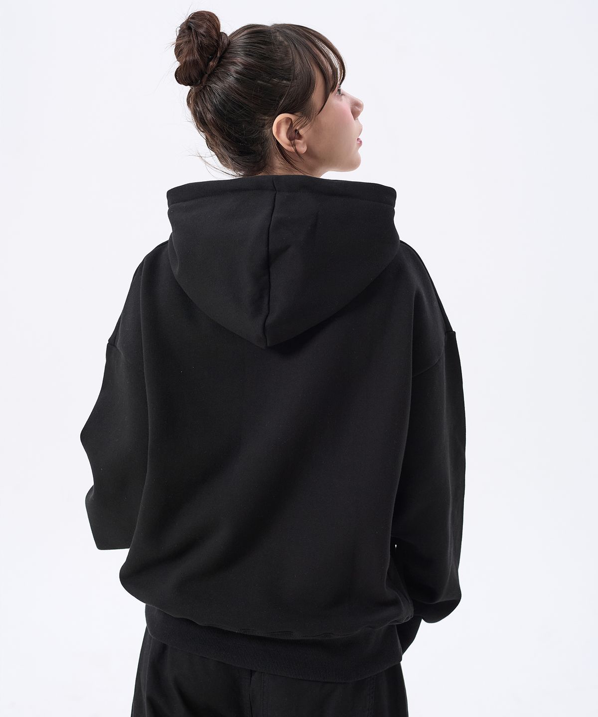 키쇼르(KISHOR) (기모) Kissty Leopard Hoodie Black
