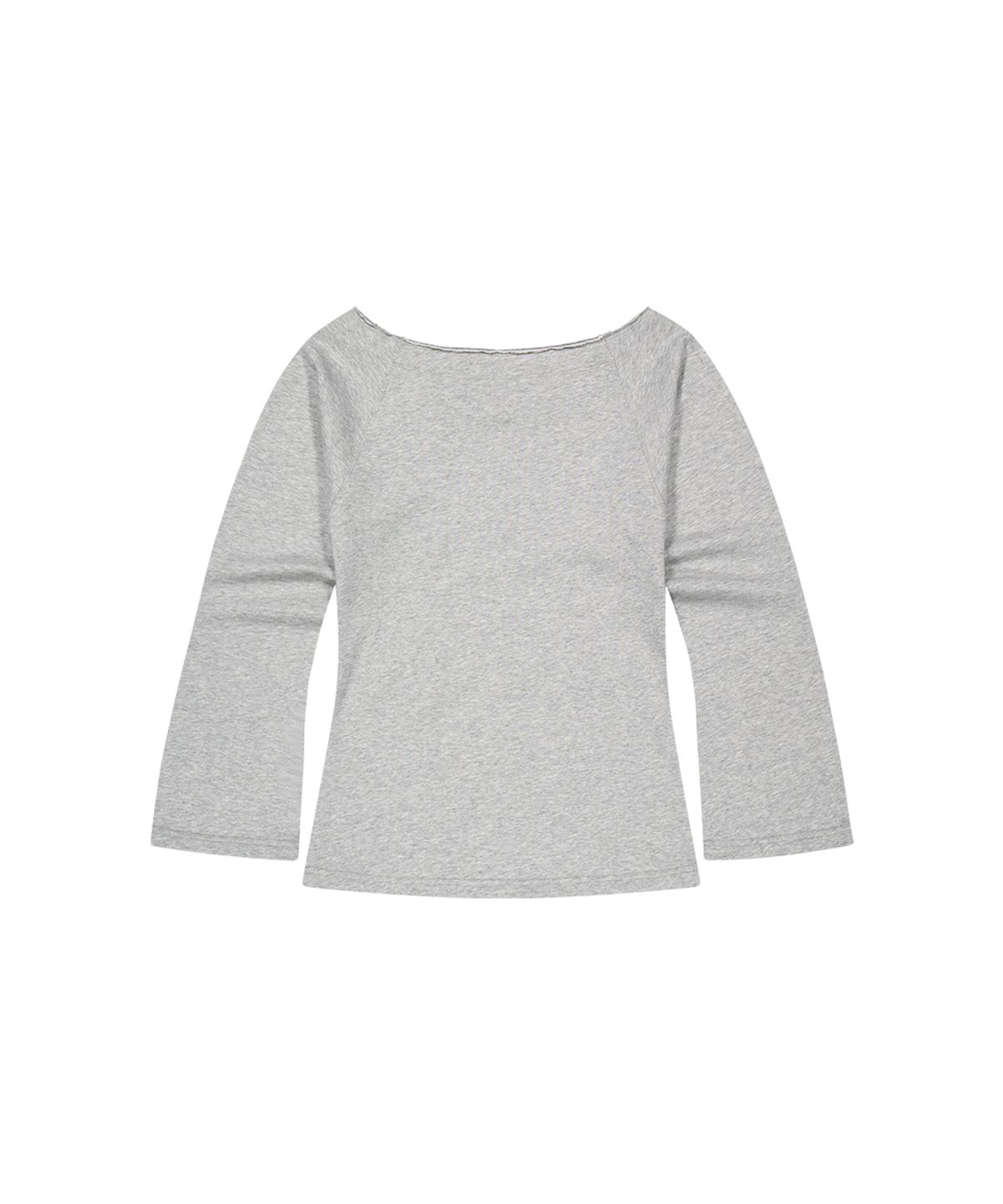 마하그리드(MAHAGRID) CUT OUT PRESENT OFF SHOULDER TEE GREY(MG2FFFT576A)