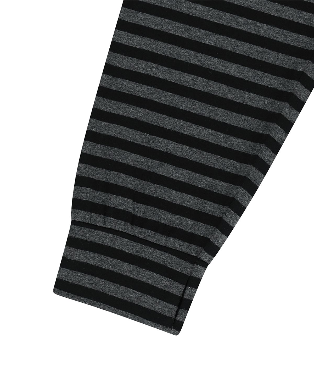 마하그리드(MAHAGRID) STRIPE PRESENT ONE SHOULDER LS TEE CHARCOAL(MG2FFFT578A)