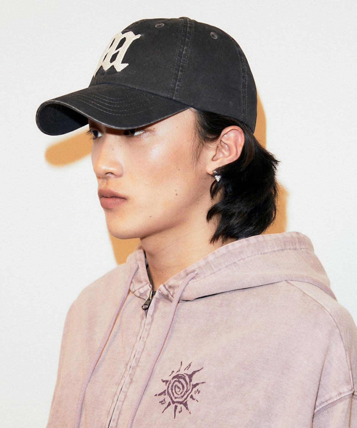 마하그리드(MAHAGRID) VINTAGE WASHED M BALL CAP BLACK(MG2GSMAB35A)