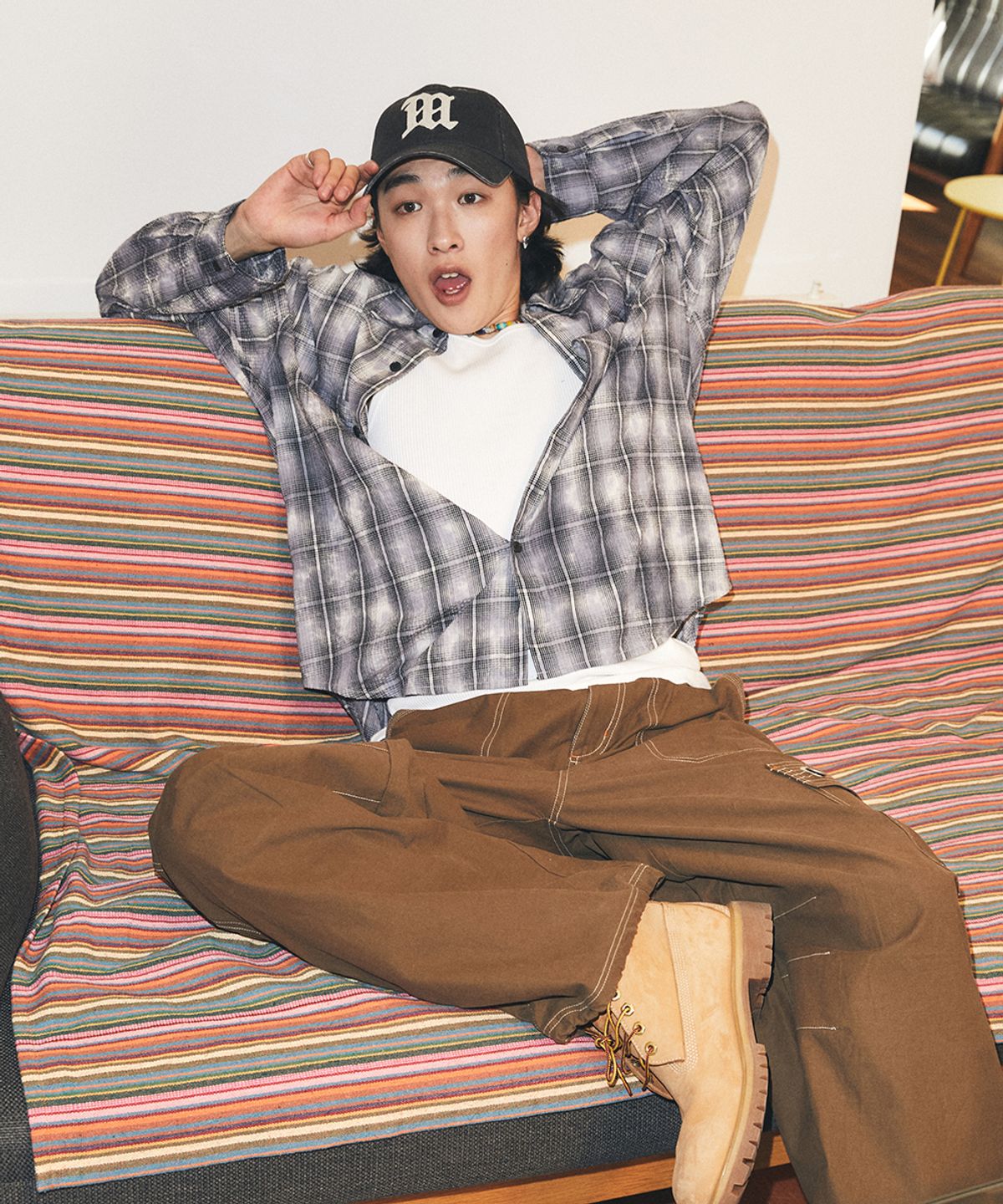 마하그리드(MAHAGRID) VINTAGE WASHED M BALL CAP BLACK(MG2GSMAB35A)