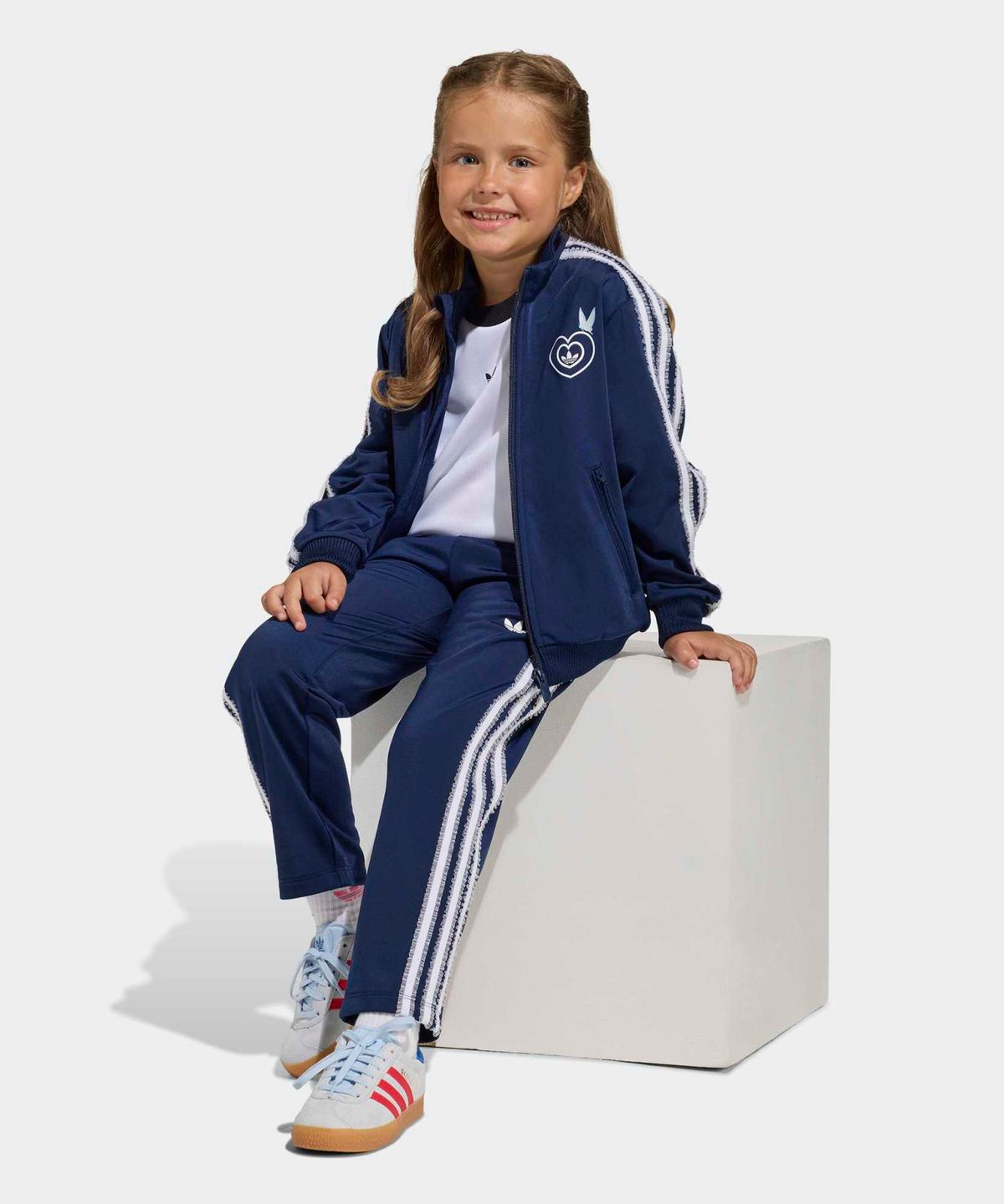 아디다스 키즈(ADIDAS KIDS) 아디다스 X 디즈니 엘리스 파이어버드 트랙 수트 키즈 - 인디고 / KE0701
