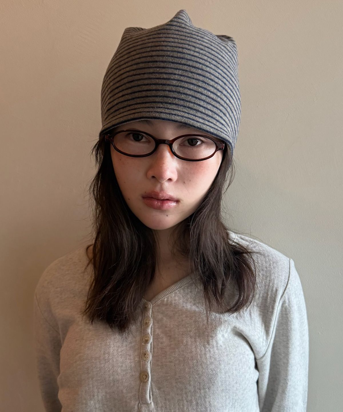 나츠(NAATS) Mushroom terry beanie, brown