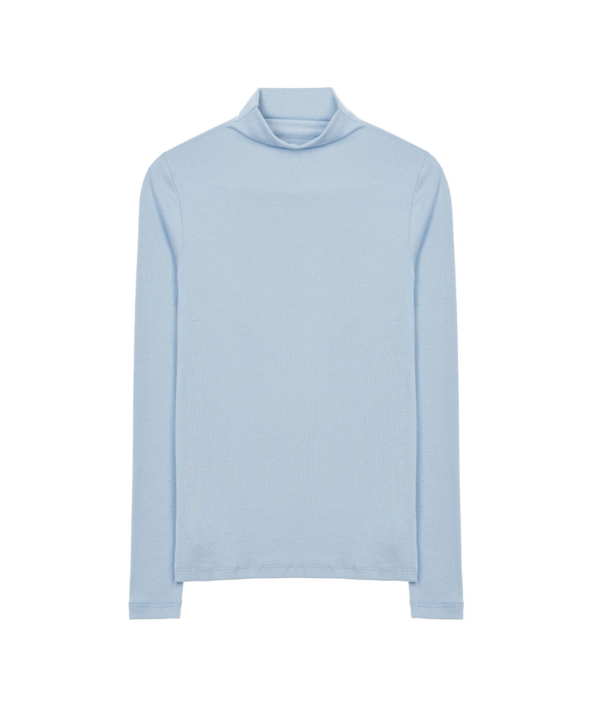 닉앤니콜(NICK&NICOLE) [ESSENTIAL] HIGH NECK SLIM TOP_SKY BLUE