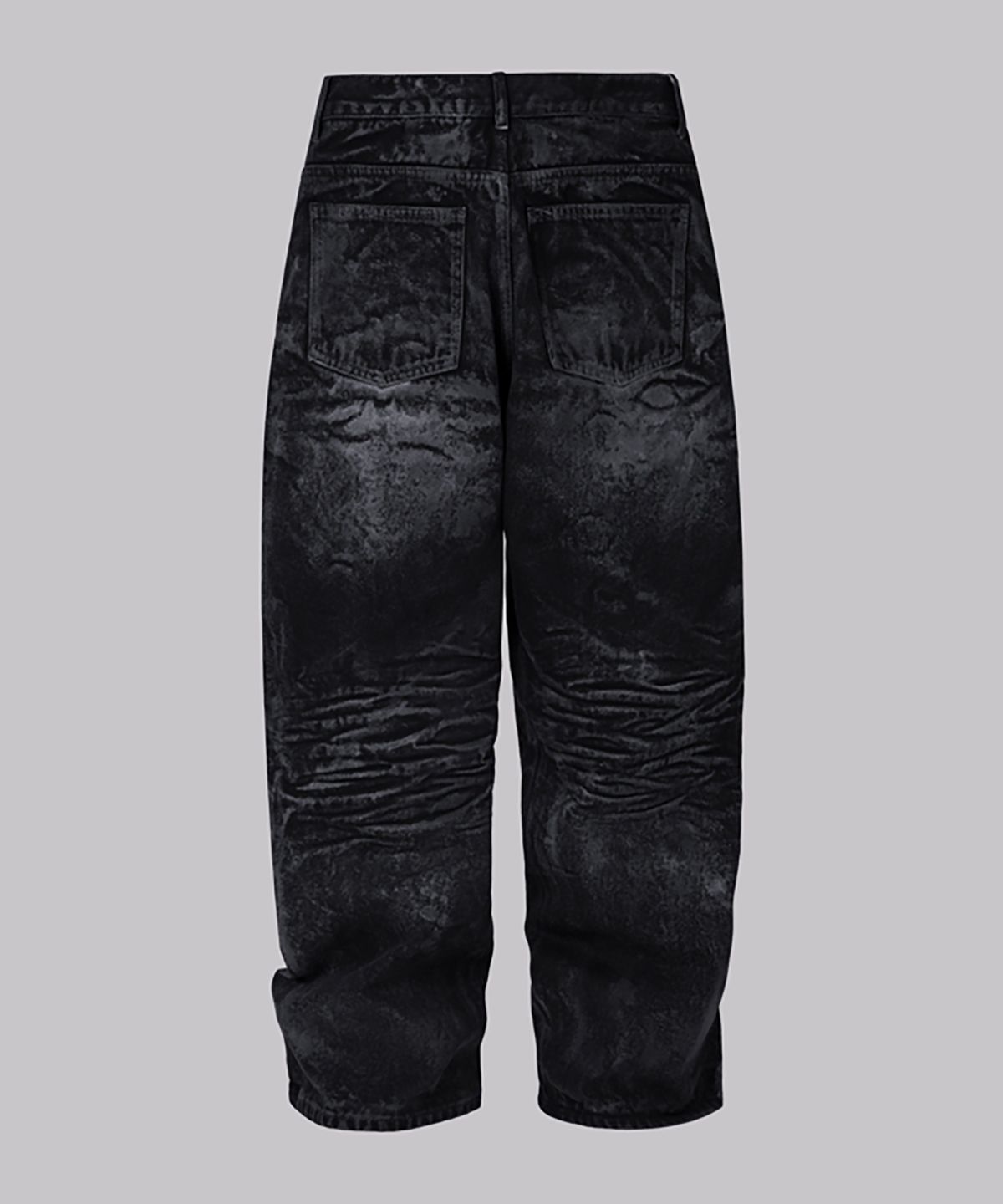 코너블레스(CORNERBLESS) COATED BLACK DENIM PANTS