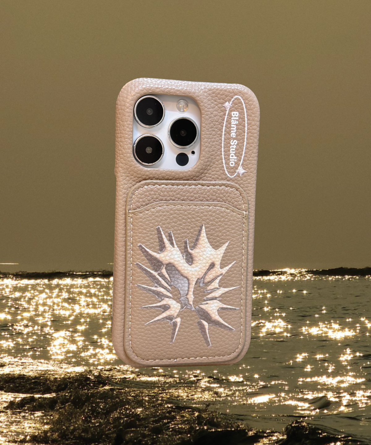 블레임 스튜디오(BLAMESTUDIO) Heart Glow Brown Leather case