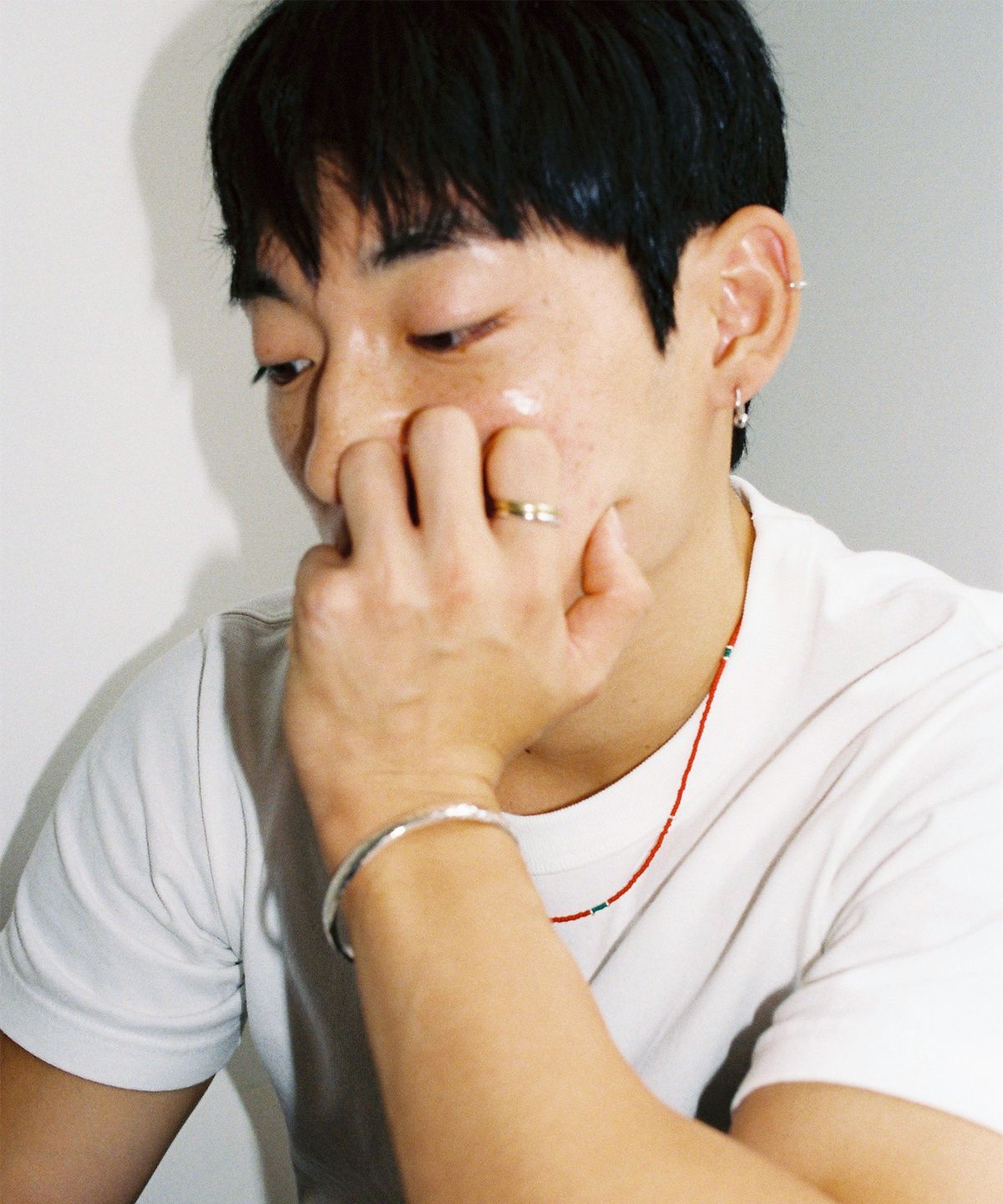 아워피에르(OURPIERRE) 빈티지 로즈 네크리스 (M)