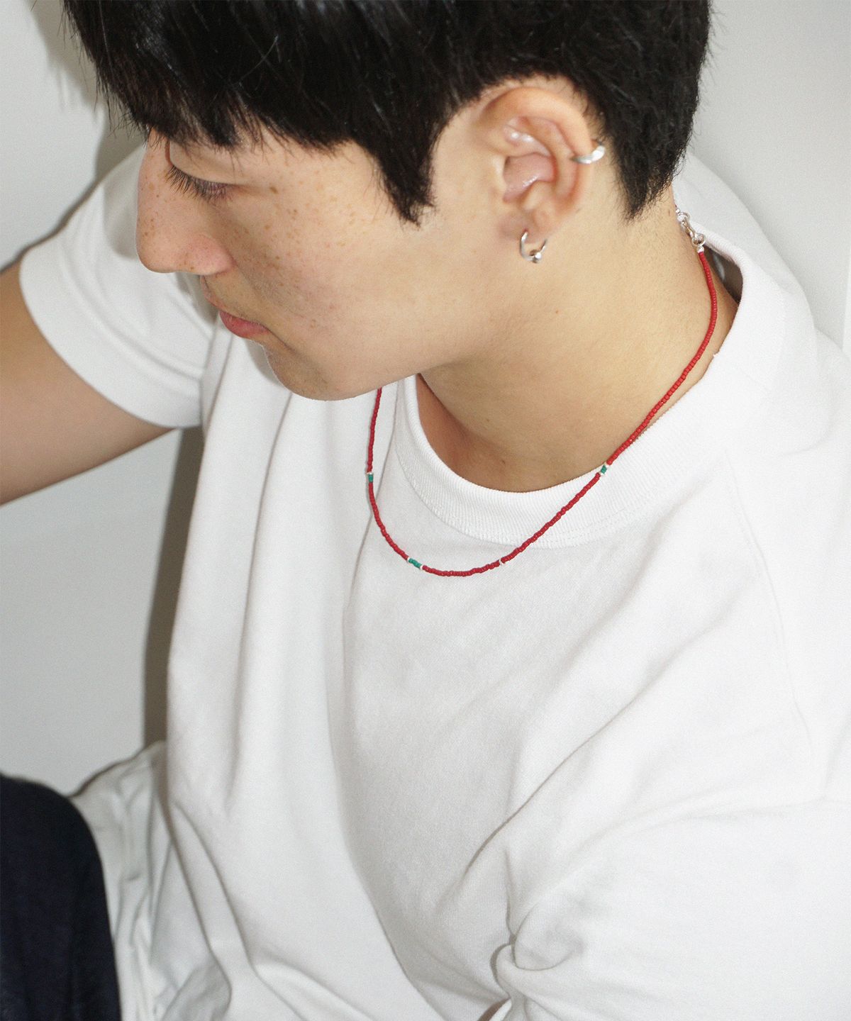 아워피에르(OURPIERRE) 빈티지 로즈 네크리스 (M)