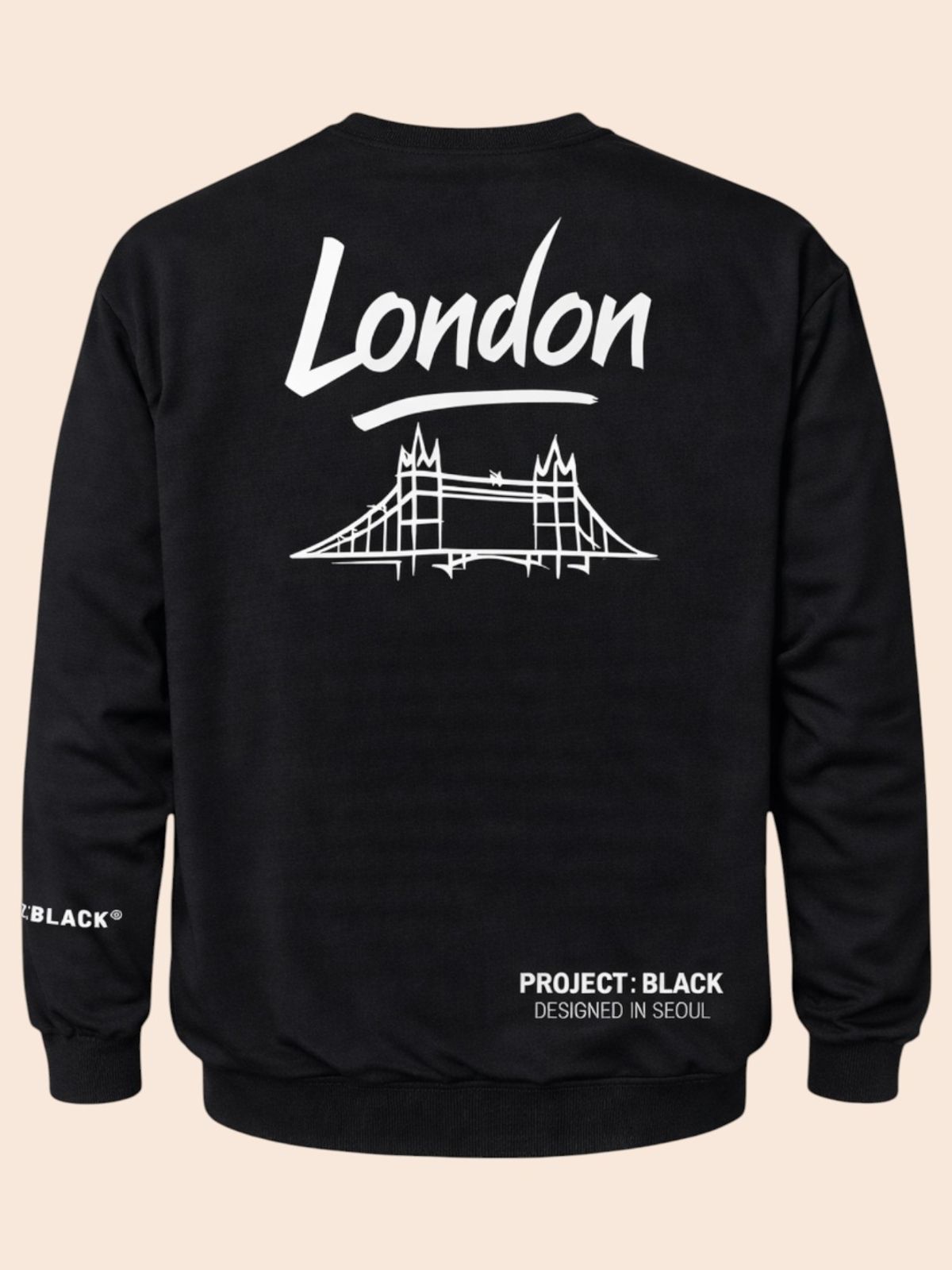 지블랙(ZBLACK) 글로벌 시티 씨리즈 기모  맨투맨 LONDON