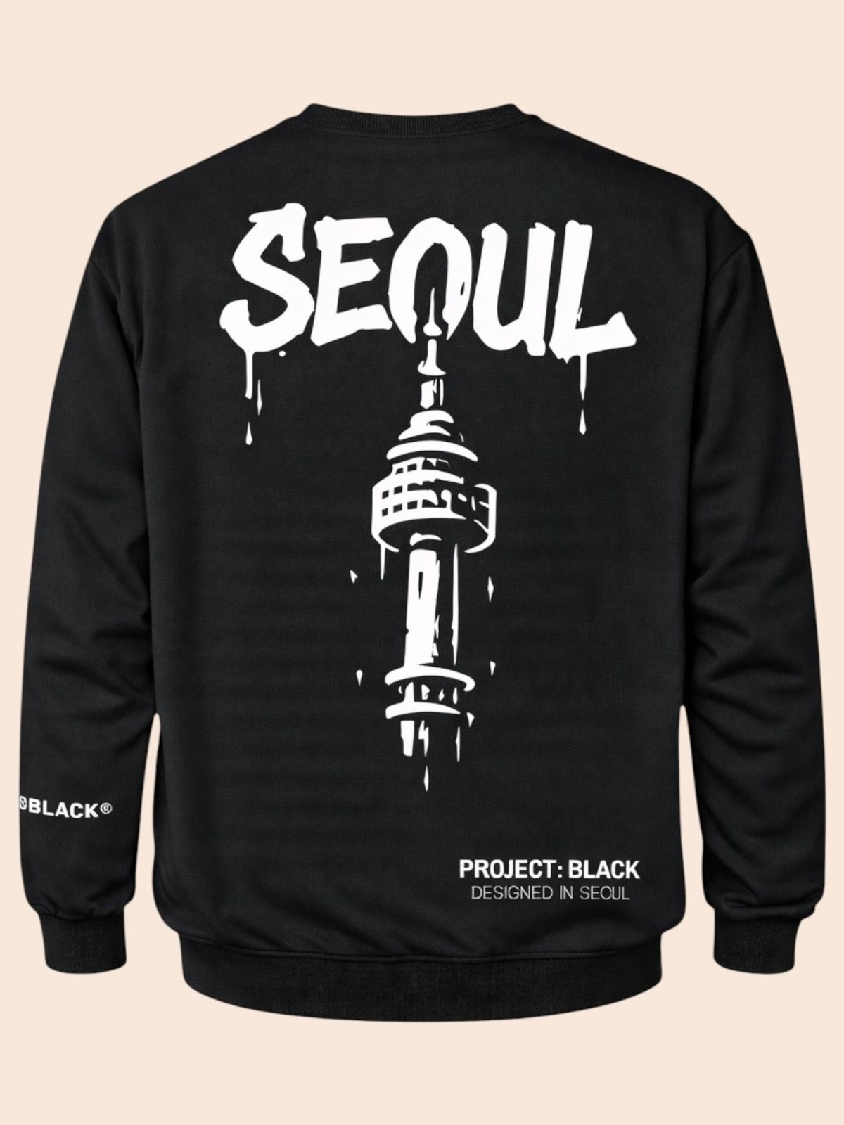 지블랙(ZBLACK) 글로벌 시티 씨리즈 기모  맨투맨 SEOUL