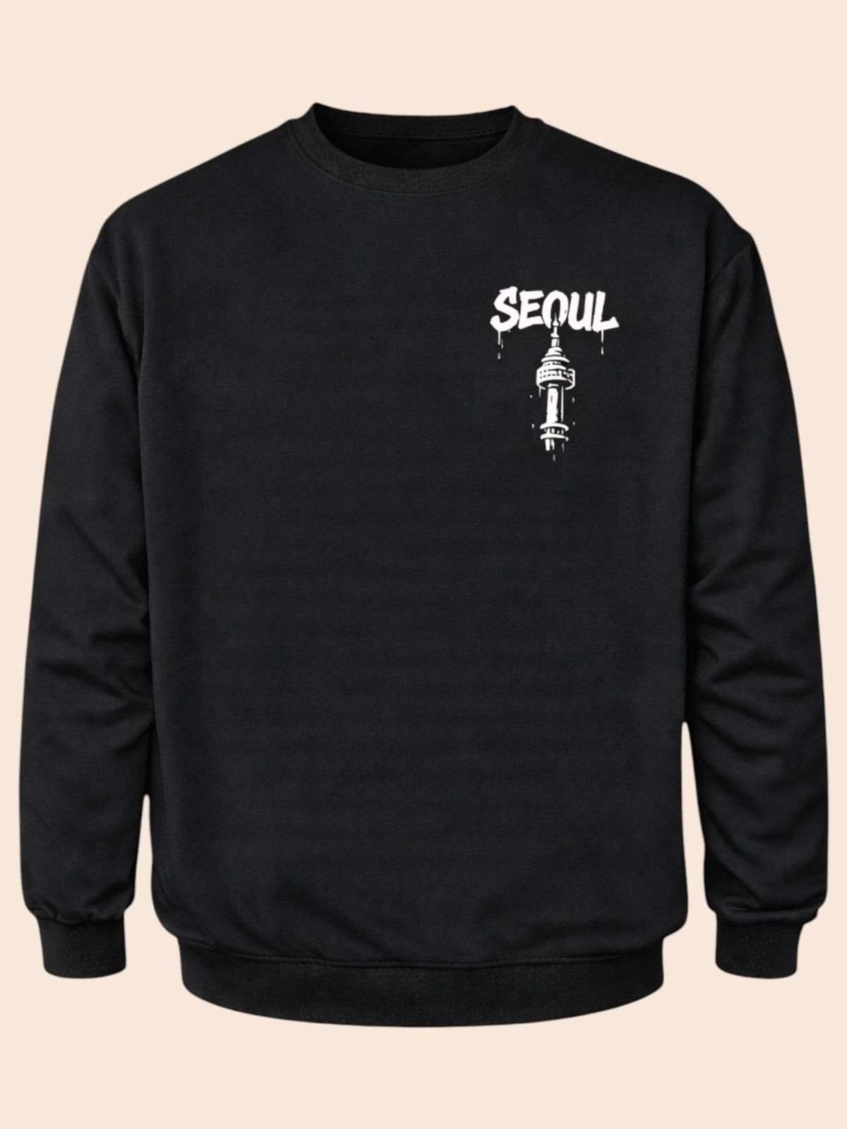 지블랙(ZBLACK) 글로벌 시티 씨리즈 기모  맨투맨 SEOUL