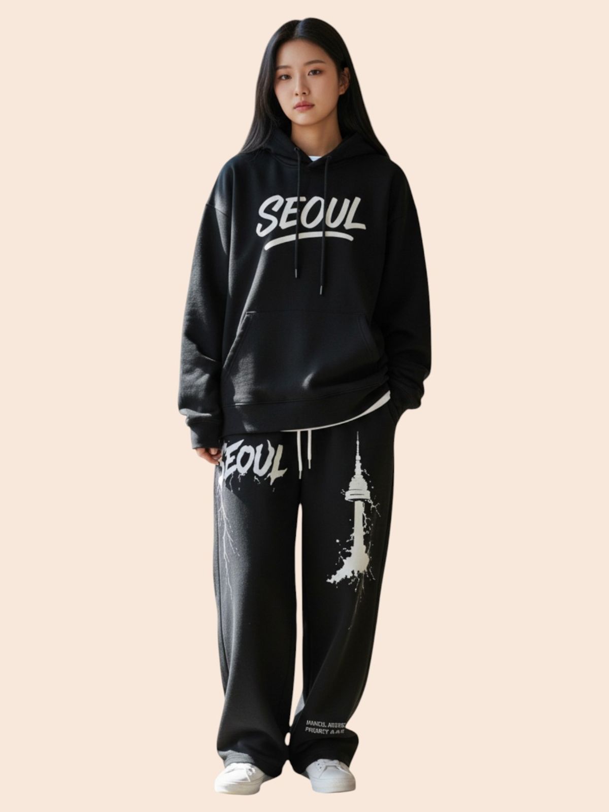지블랙(ZBLACK) 글로벌 시티 씨리즈 기모  맨투맨 SEOUL