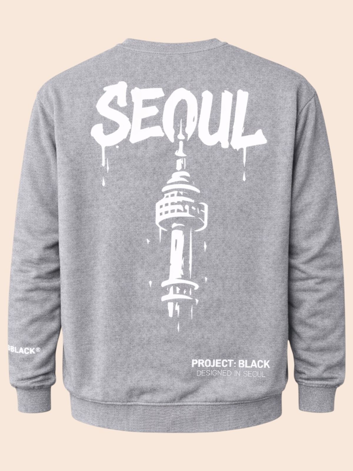 지블랙(ZBLACK) 글로벌 시티 씨리즈 기모  맨투맨 SEOUL