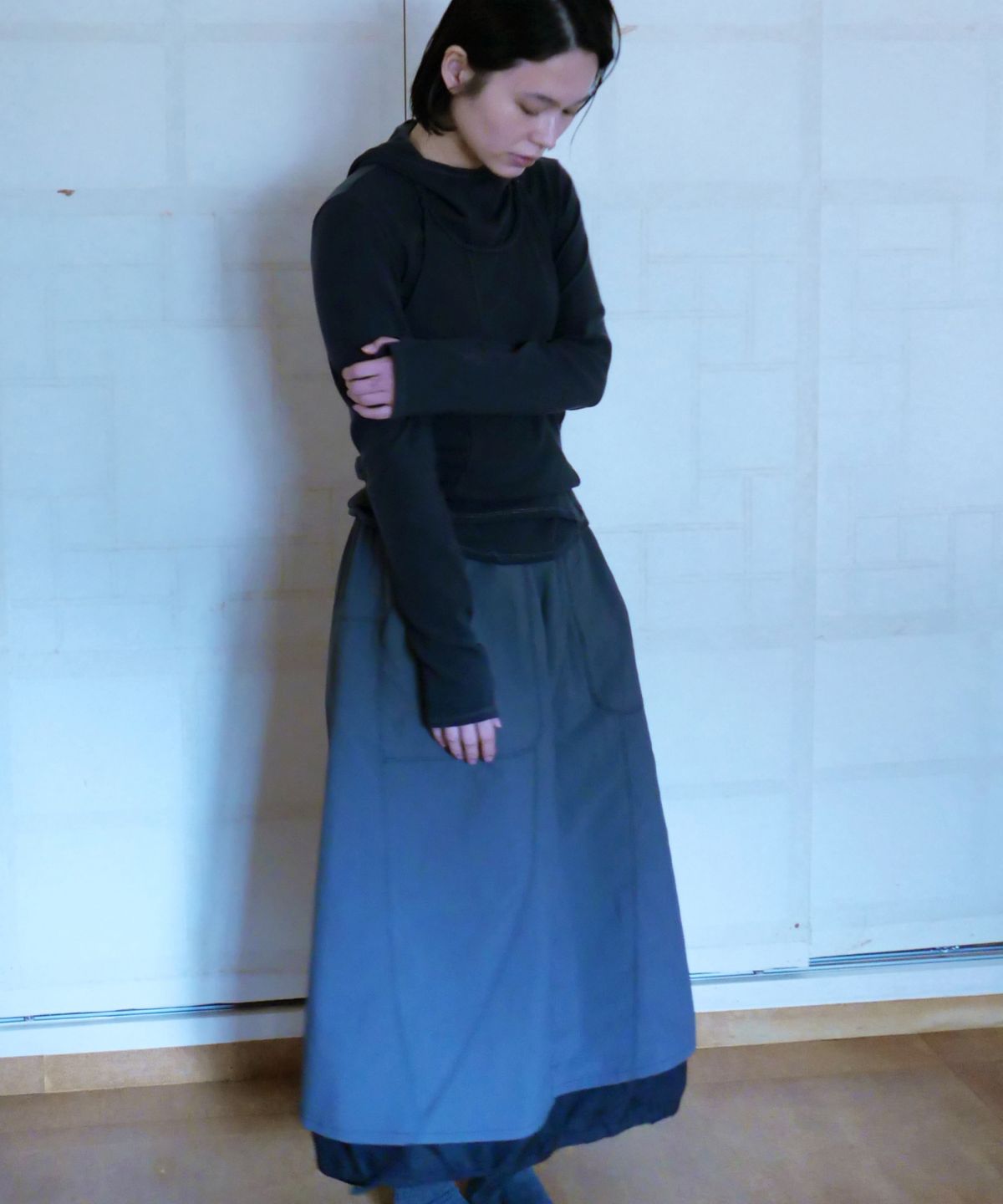 차마스포츠랩(CHAMASPORTSLAB) CSL_Ongi Reversible Skirts_Black
