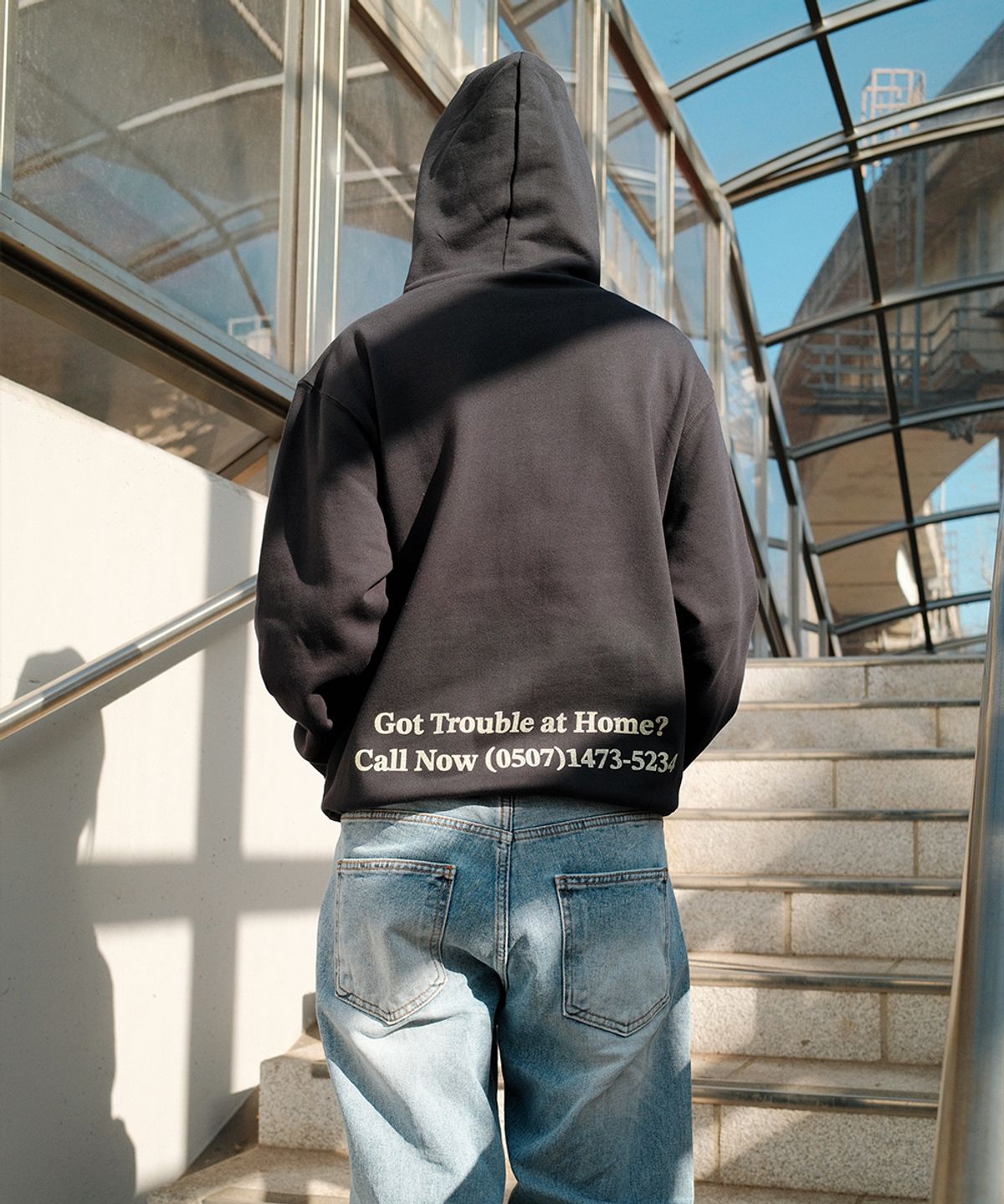 더 차일드후드 홈(THE CHILDHOOD HOME) Home Trouble Zip-up Hoodie (Navy)