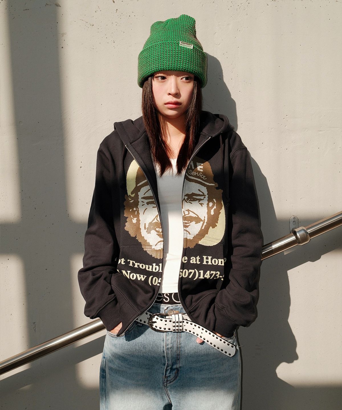 더 차일드후드 홈(THE CHILDHOOD HOME) Home Trouble Zip-up Hoodie (Navy)
