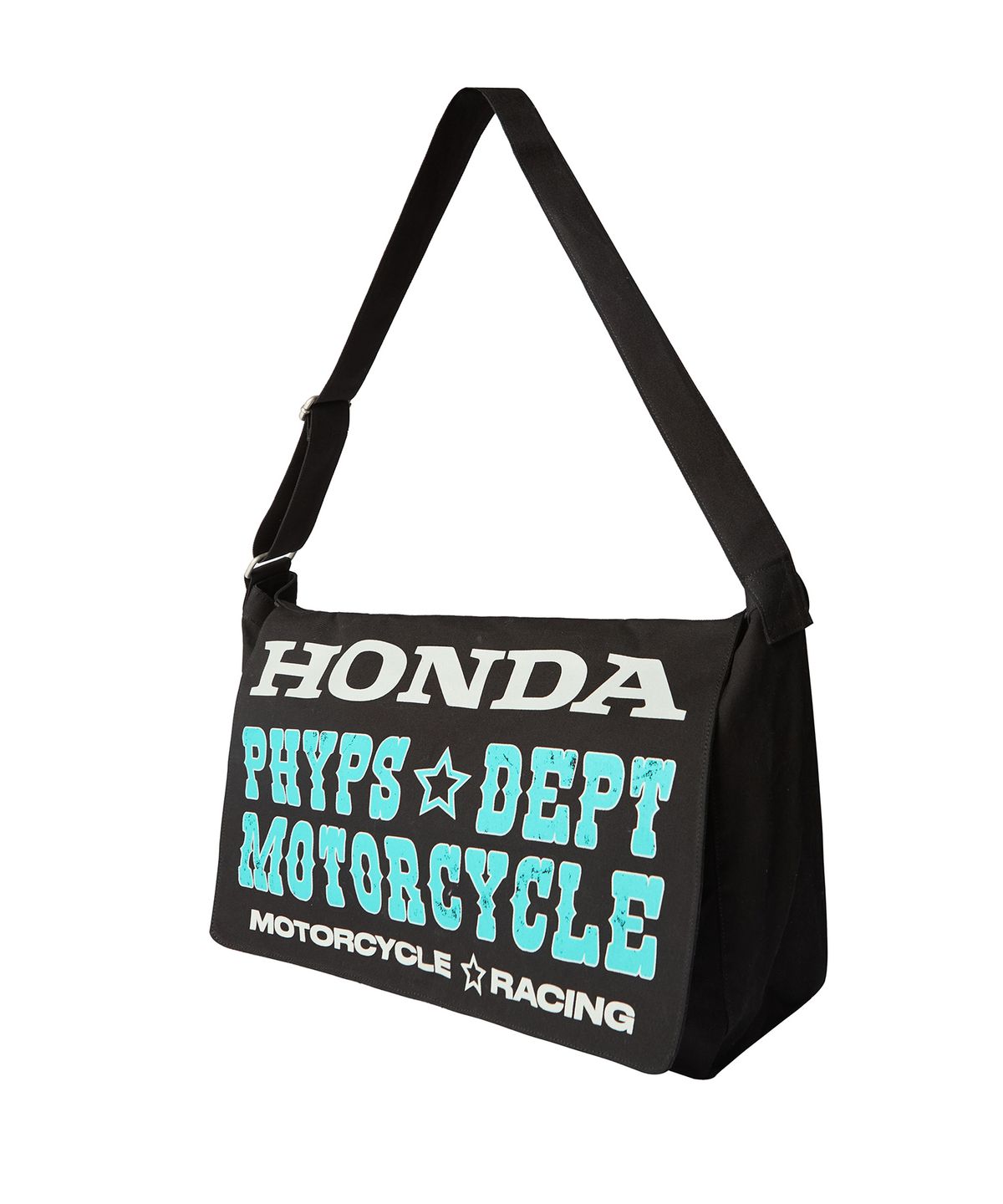 핍스 모터사이클(PHYPS MOTORCYCLE) Honda Typography Duffel Canvas bag_Black