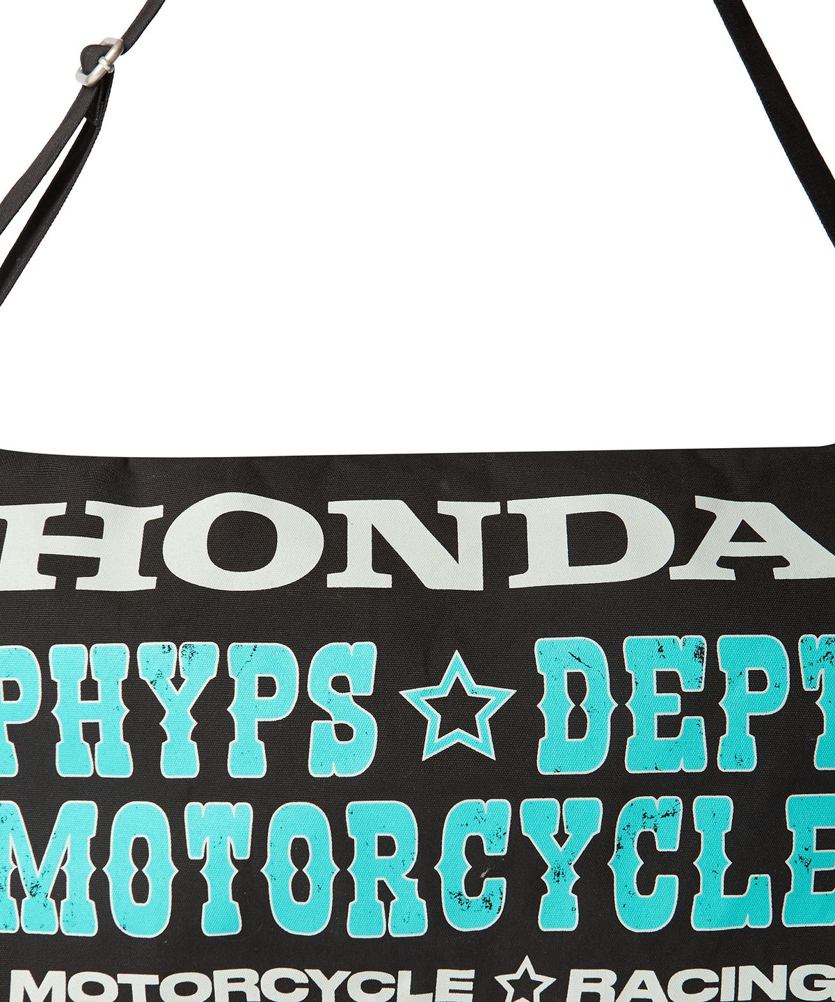 핍스 모터사이클(PHYPS MOTORCYCLE) Honda Typography Duffel Canvas bag_Black