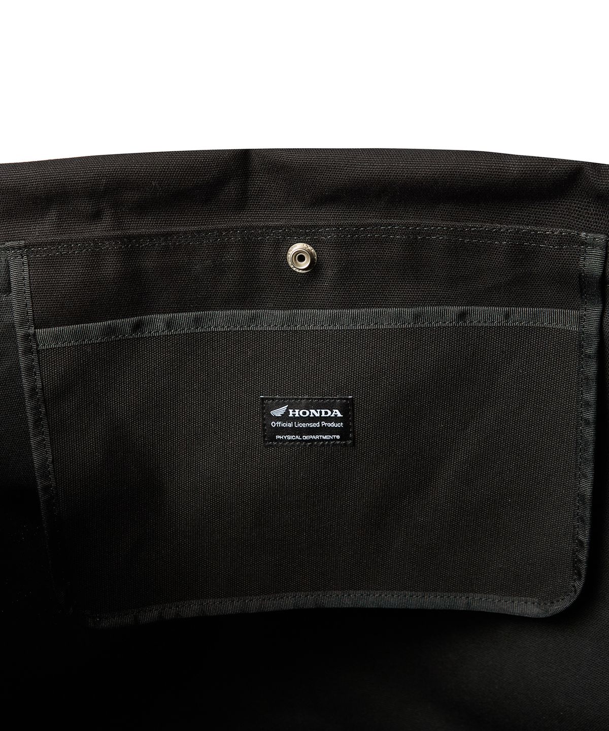 핍스 모터사이클(PHYPS MOTORCYCLE) Honda Typography Duffel Canvas bag_Black