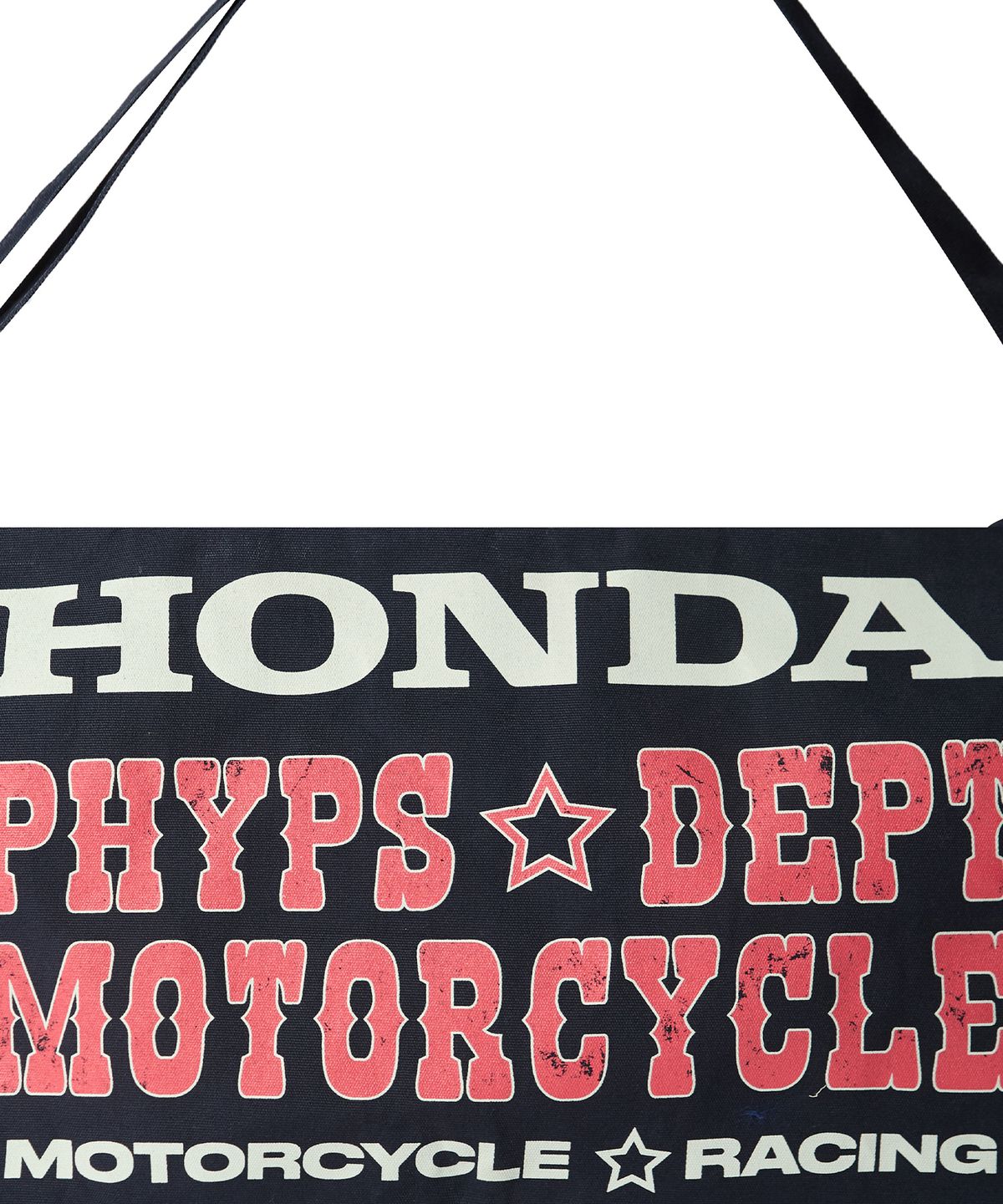핍스 모터사이클(PHYPS MOTORCYCLE) Honda Typography Duffel Canvas bag_Navy