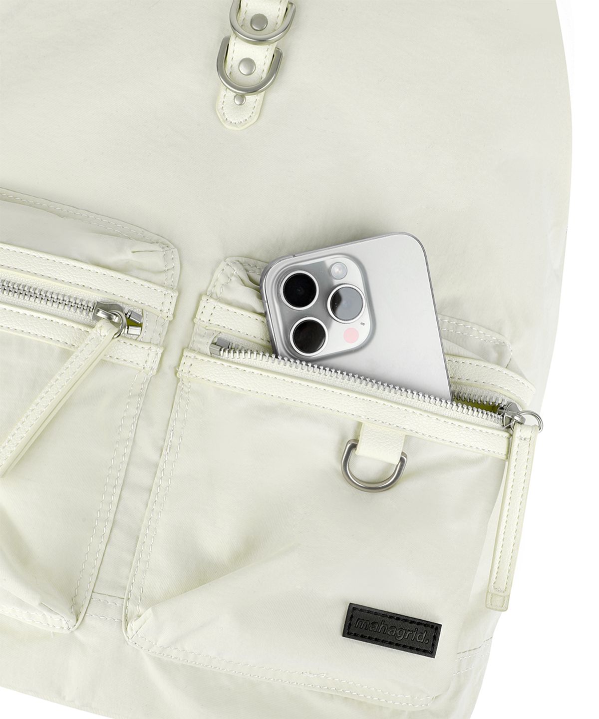 마하그리드(MAHAGRID) TWO POCKET BACKPACK IVORY(MG2GSMAB50A)