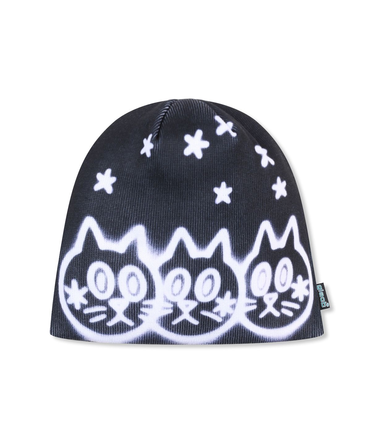 글랙(GLACK) GC075 그래피티 캣츠 니트 비니 (BLACK)